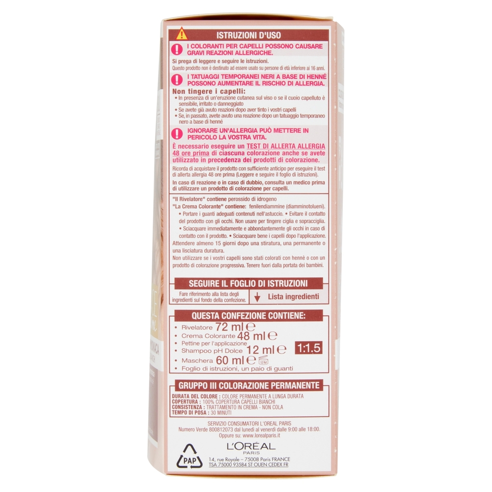 L'Oreal Paris Colorazione permanente senza ammoniaca, Riflesso Universale, Biondo Chiaro 8U